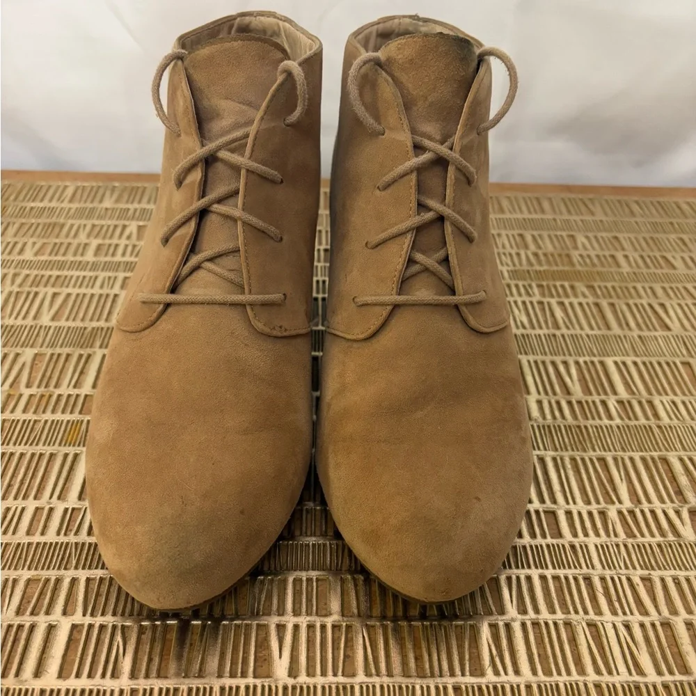Vionic Elevated Becca Wedge Suede Ortaheel Comfort Bootie, Light Tan, US 8.5‎